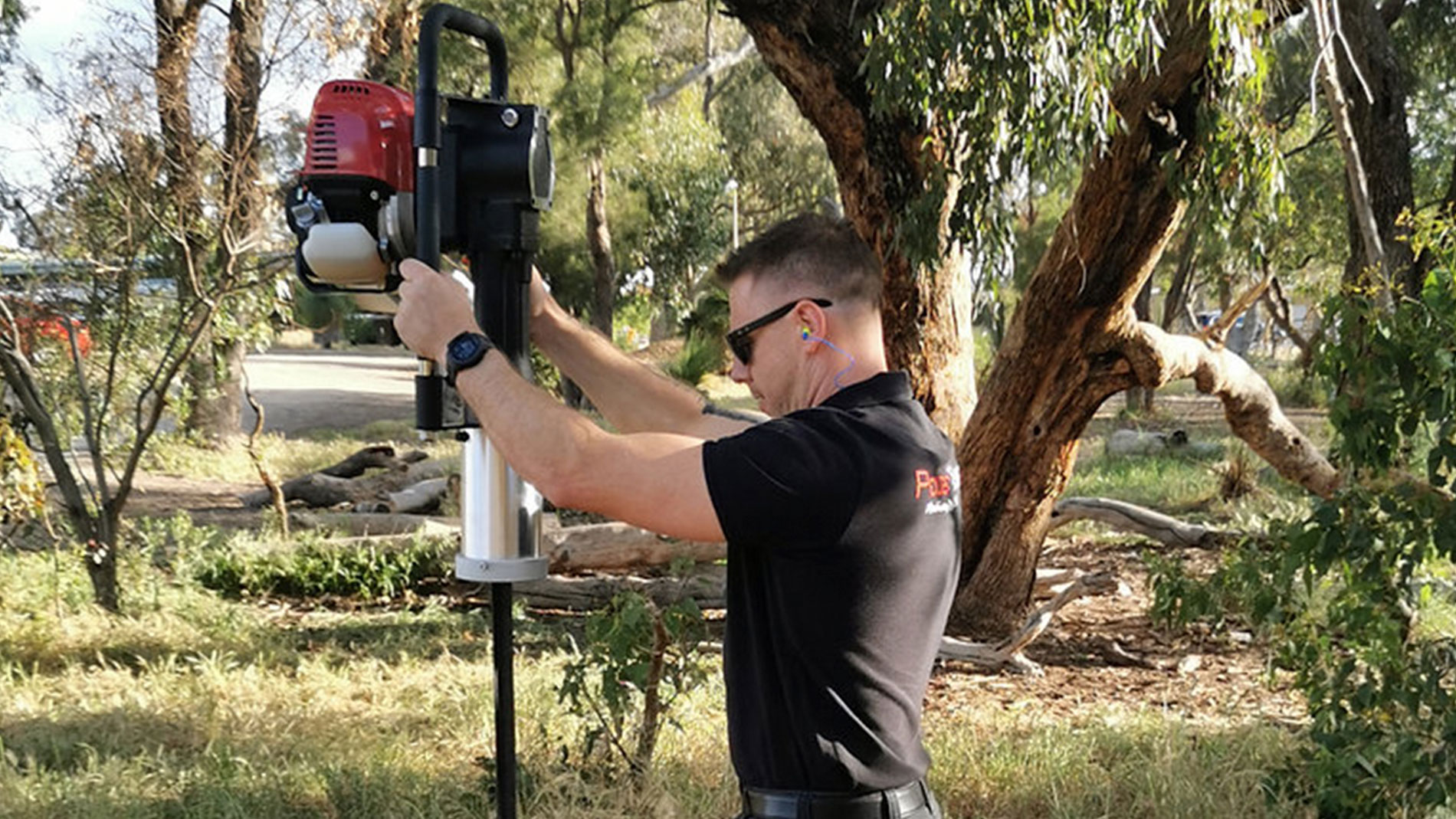 Gas Powered Post Driver
