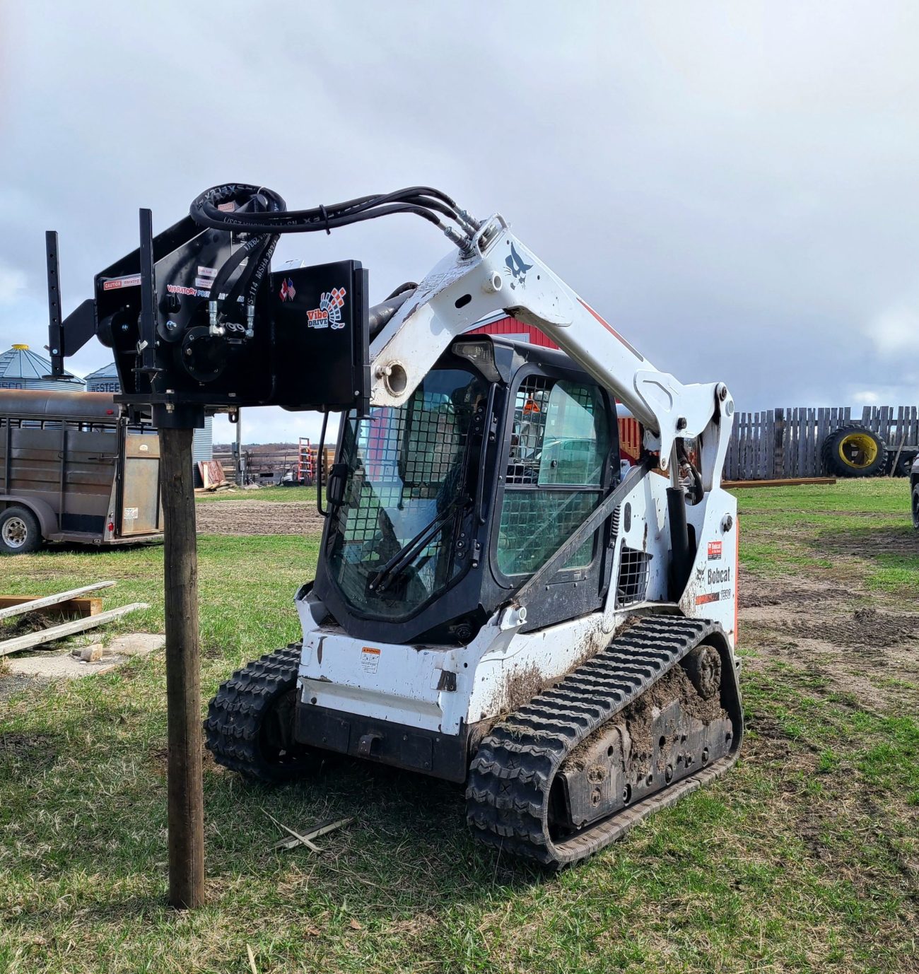 Skid Loader Post Driver