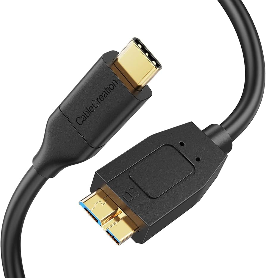 Micro B Drive Cable 1 ft 10Gbps 3.1