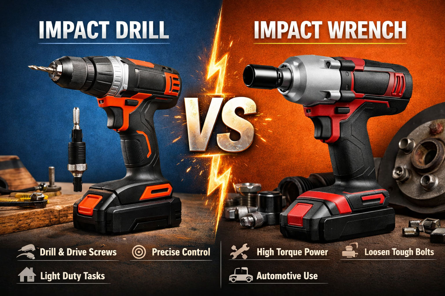 Impact Wrench vs Impact Driver